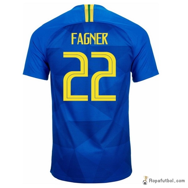 Camiseta Brasil Replica Segunda Ropa Fagner 2018 Azul